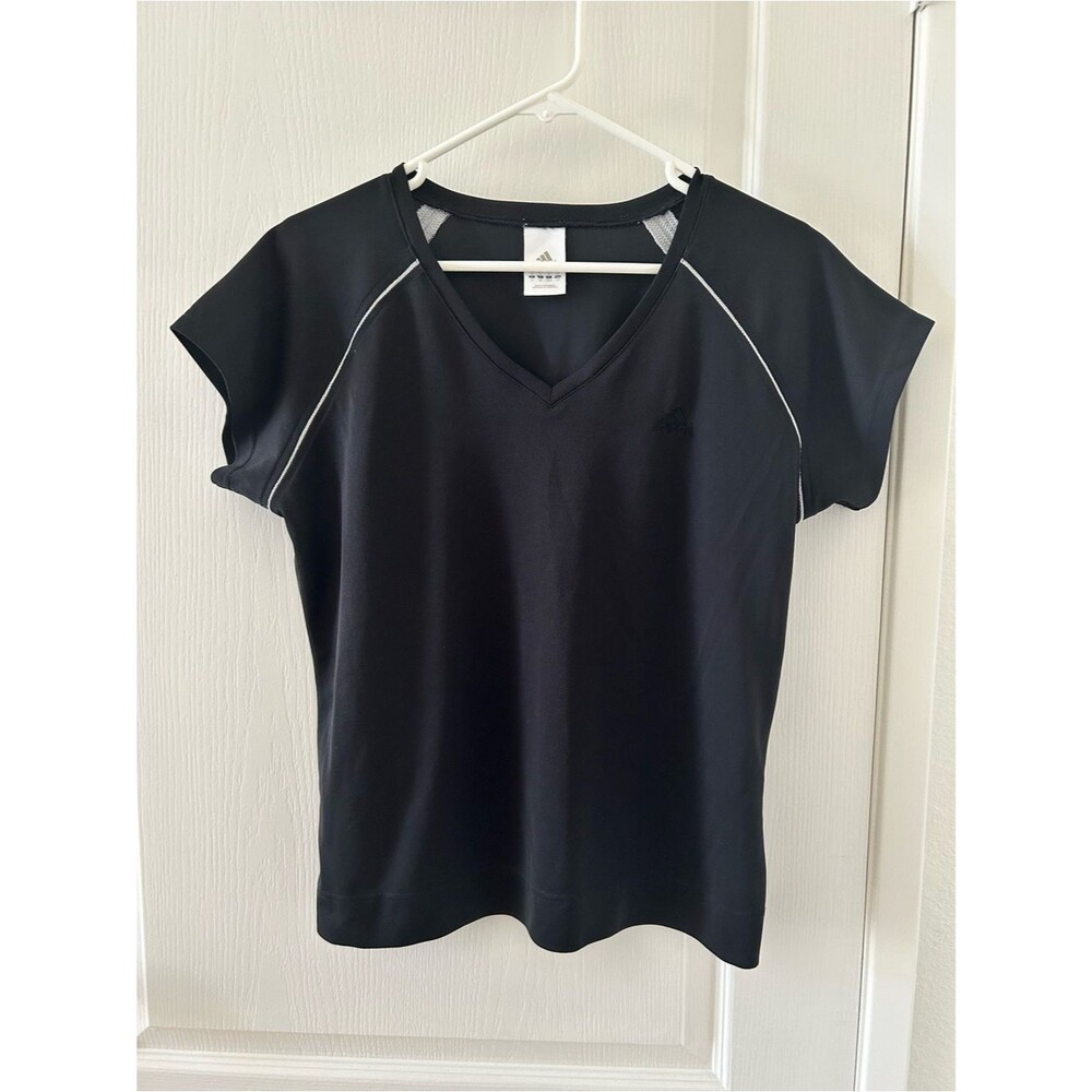 Adidas Climalite Black Short Sleeve Workout T-Shirt Large Activewear Gym
